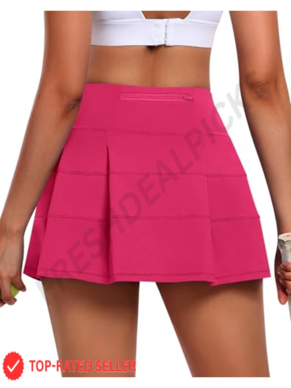 Pleated Tennis Skort with Shorts High Waist Athletic Golf Skirt with Pockets